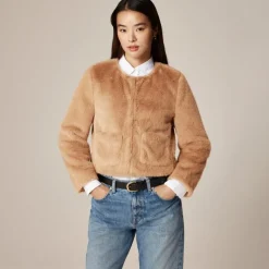 Faux-fur lady jacket