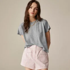 Feather jersey cropped T-shirt