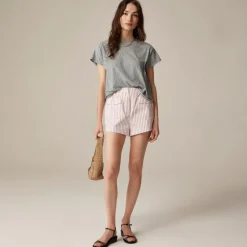 Feather jersey cropped T-shirt
