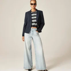 Featherweight cashmere cardigan in stripe