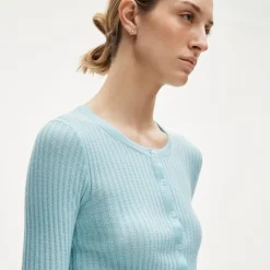 Featherweight cashmere pointelle cardigan
