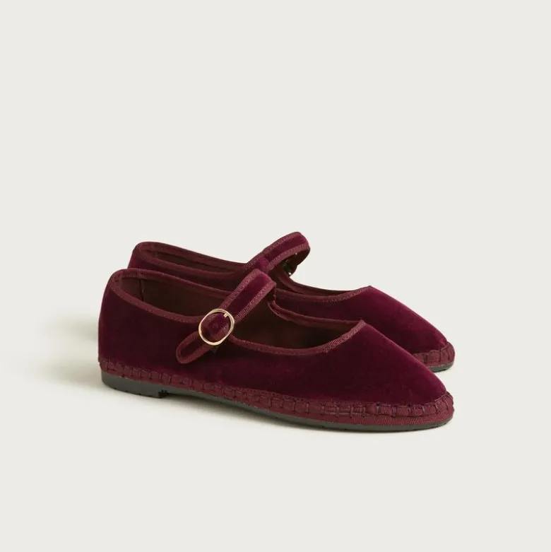 Flabelus X J.Crew Mary Jane espadrilles in velvet