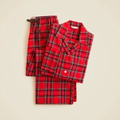 Flannel long-sleeve pajama pant set in Good Tidings plaid