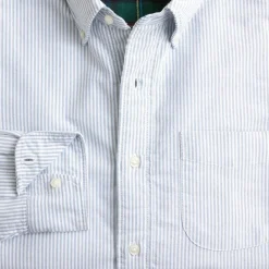 Flannel-lined oxford shirt