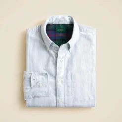 Flannel-lined oxford shirt