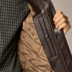 Flight jacket in Italian leather