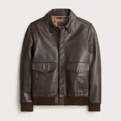 Flight jacket in Italian leather