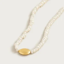 Freshwater pearl orb necklace