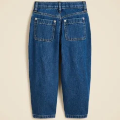 Girls' barrel-leg jean in drapey denim