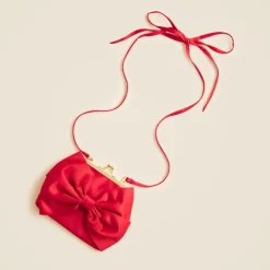 Girls' bow satin purse