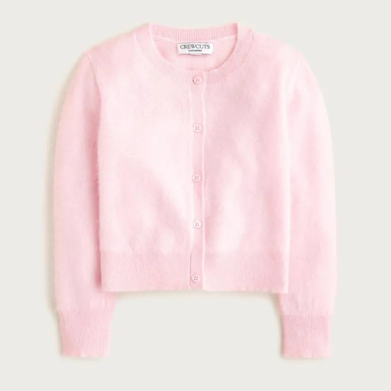 Girls' brushed cashmere cardigan