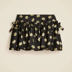 Girls' bubble skirt in metallic rosette jacquard