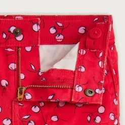 Girls' cherry chino trouser