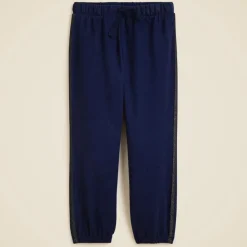 Girls' cozy rib sweatpant with glitter stripe