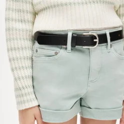 Girls' garment-dyed stretch denim short