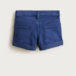 Girls' garment-dyed stretch denim short