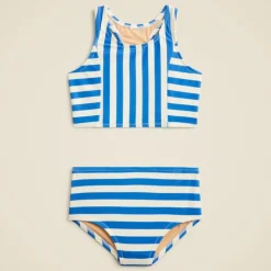 Girls' paneled two-piece swimsuit