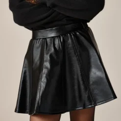 Girls' picture day skirt in faux leather