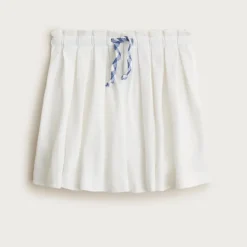 Girls' piqué pleated skirt