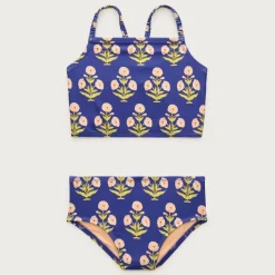 Girls' ruched-strap two-piece swimsuit