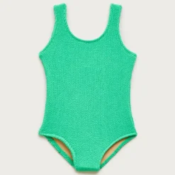 Girls' scrunchie scoopneck one-piece swimsuit