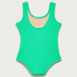 Girls' scrunchie scoopneck one-piece swimsuit