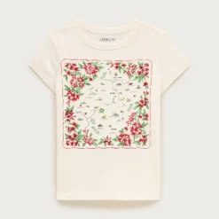 Girls' short-sleeve floral "Road trip" graphic T-shirt