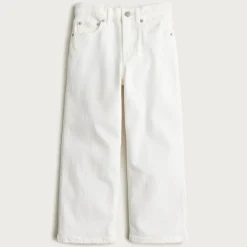 Girls' slim wide-leg jean in white