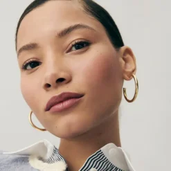 Gold hoop earrings
