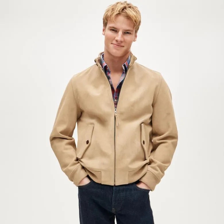 Harrington jacket in Italian suede