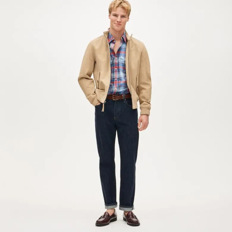 Harrington jacket in Italian suede