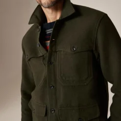 Heavyweight chamois field utility overshirt in Japanese cotton