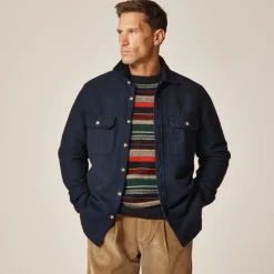 Heavyweight chamois workshirt in Japanese cotton