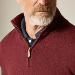 Heritage cotton quarter-zip sweater