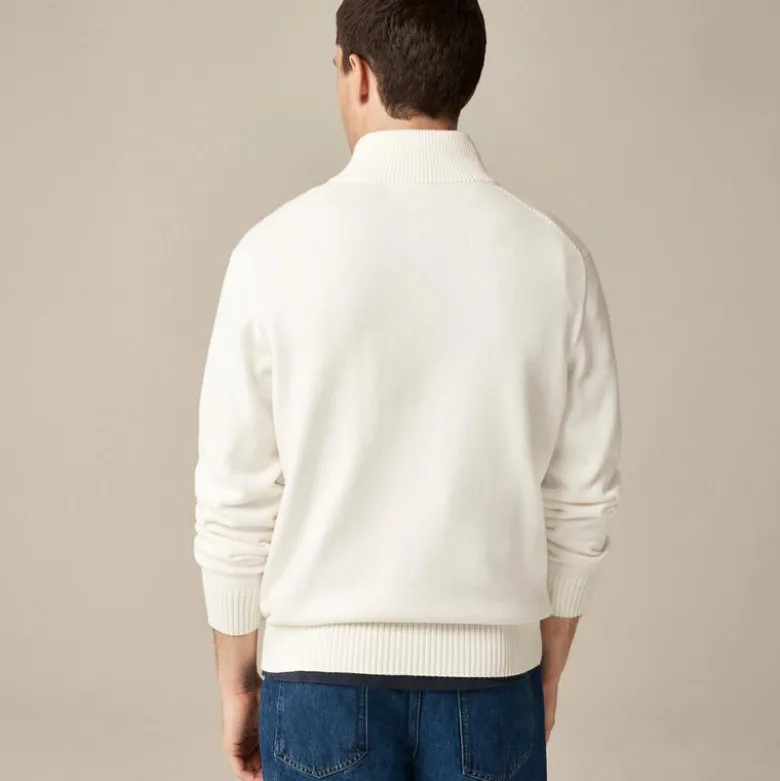 Heritage cotton quarter-zip sweater
