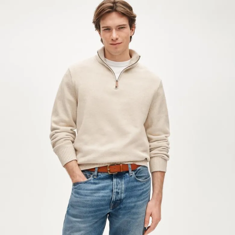 Heritage cotton quarter-zip sweater