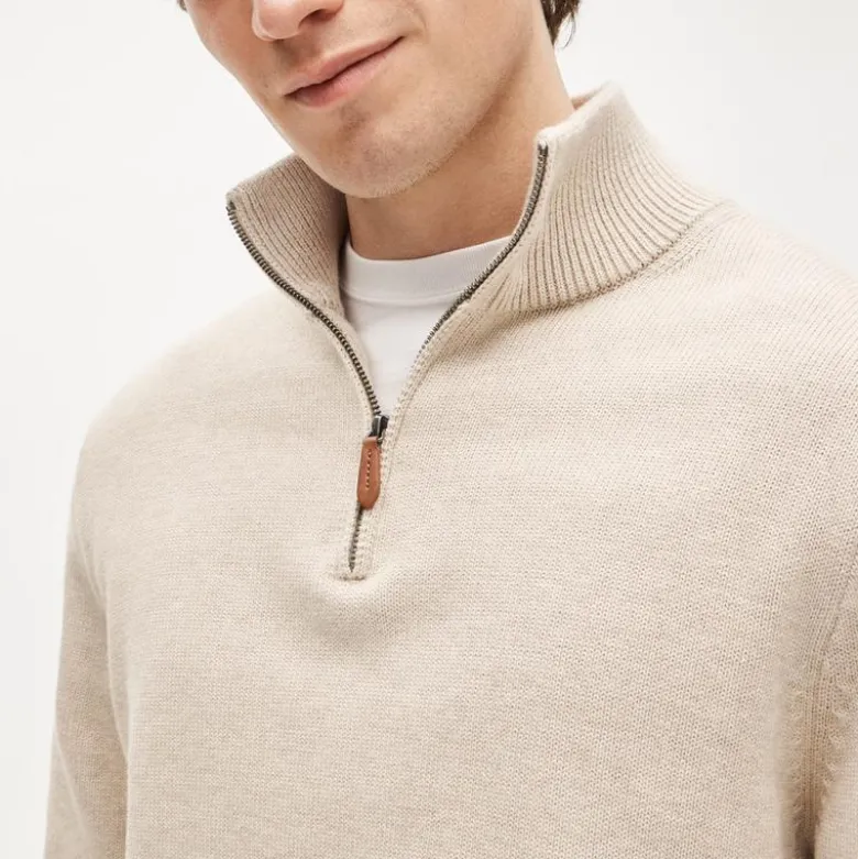 Heritage cotton quarter-zip sweater