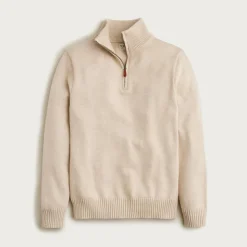 Heritage cotton quarter-zip sweater