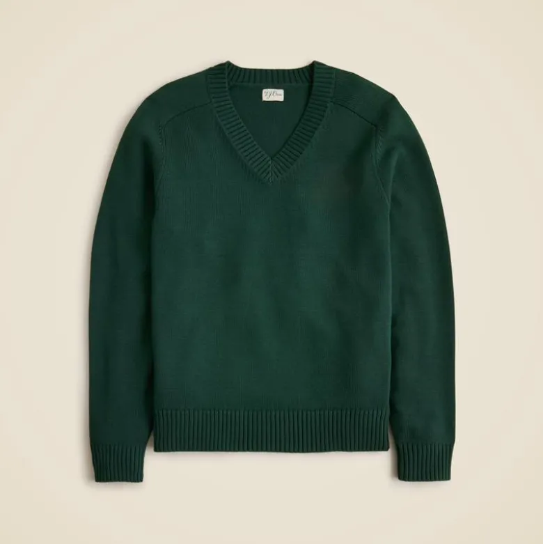 Heritage cotton V-neck sweater