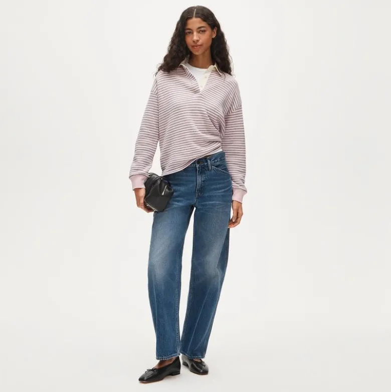 Heritage terry relaxed rugby sweatshirt