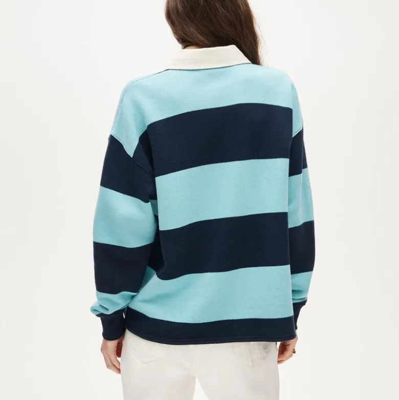 Heritage terry relaxed rugby sweatshirt