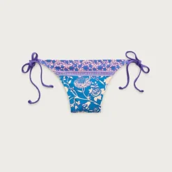 Hipster string bikini bottom in floral print