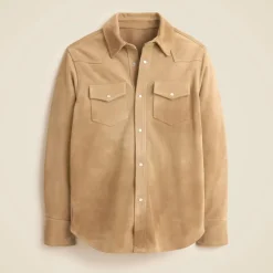 Italian suede western overshirt