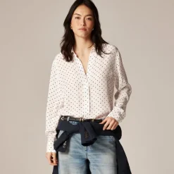Jules club-collar shirt in dot print