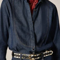 Jules tuxedo shirt in denim