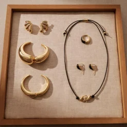 KHIRY X J.Crew two-talon necklace with pavé crystal orb