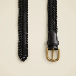 Kids' braided leather belt