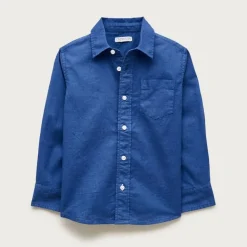 Kids' button-down linen-blend shirt