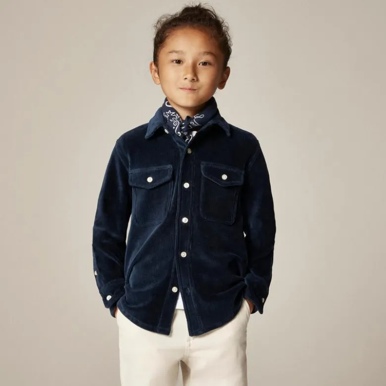 Kids' knit corduroy shirt