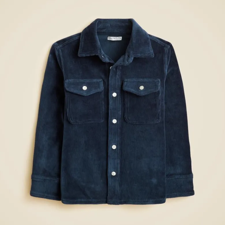 Kids' knit corduroy shirt